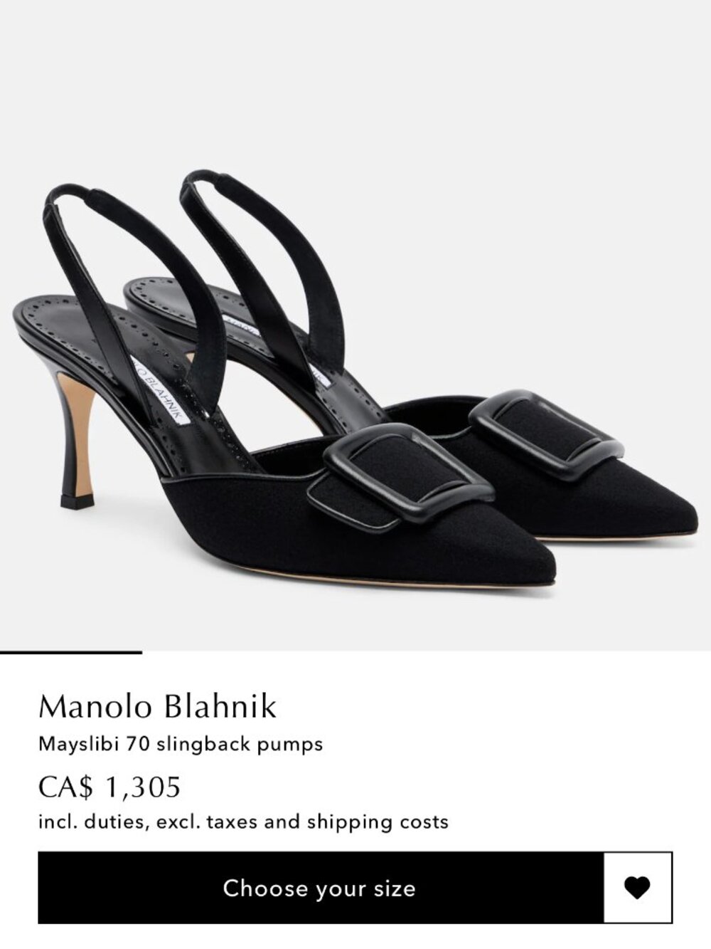 Manolo Blahnik slingback pumps